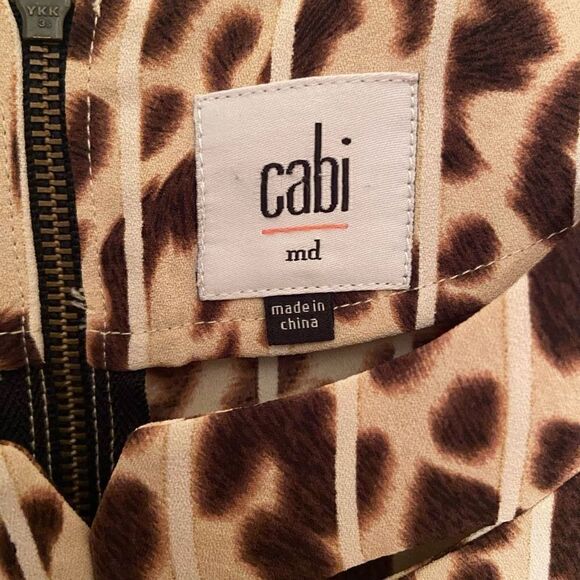 Cabi Ginger Leopard Print Sleeveless Top Blouse Style#3070 Medium - Picture 4 of 6